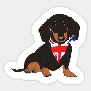 Great British Sausage Dog Sticker